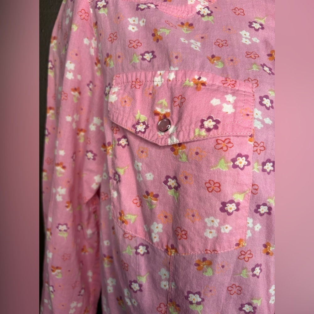 Antilia Femme women’s western 100% cotton floral long sleeve shirt sz M preloved - Picture 6 of 6